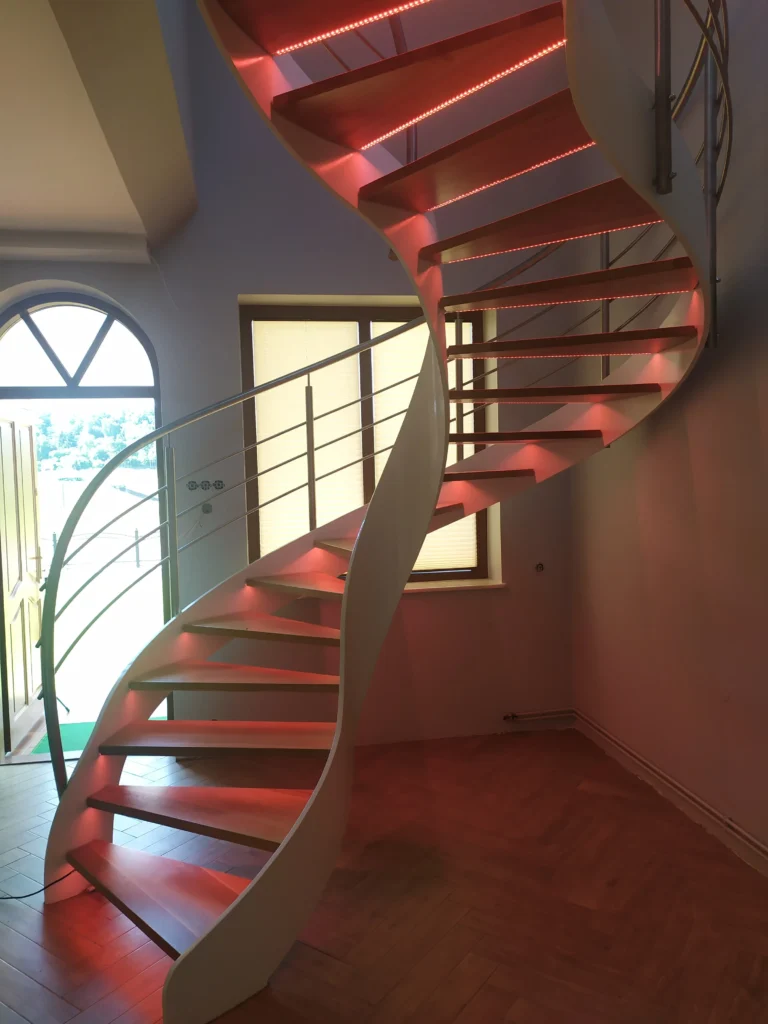 Metal & wood Stairs