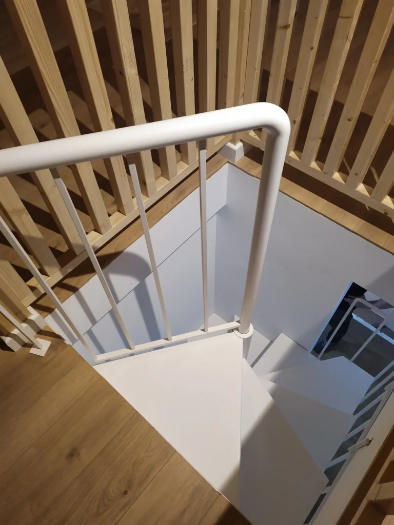 Steel stairs