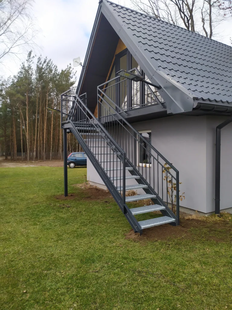 Steel stairs