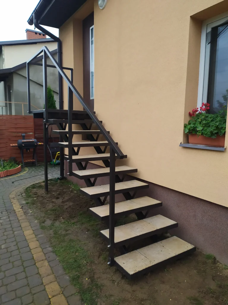 Steel stairs