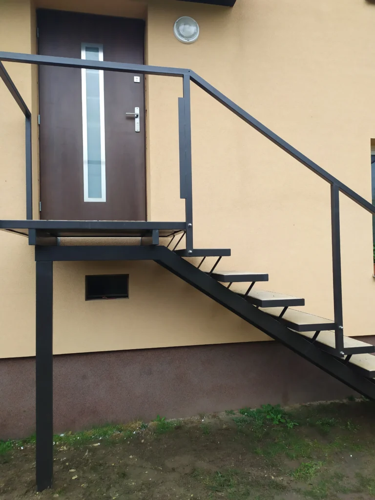 Steel stairs
