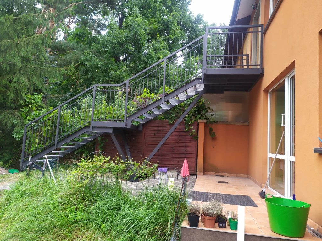 Metal stairs