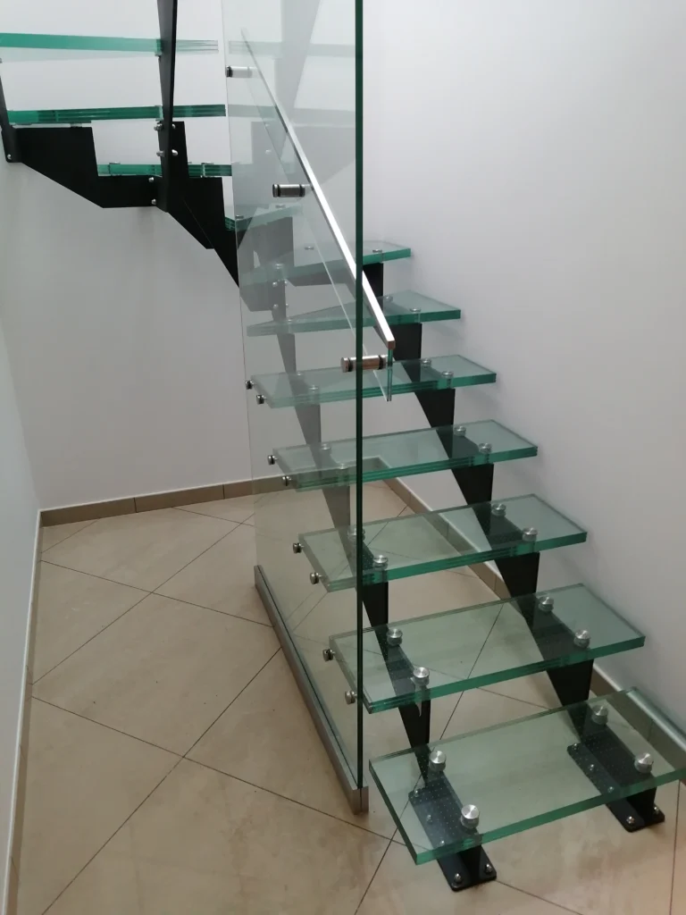 Glass stairs