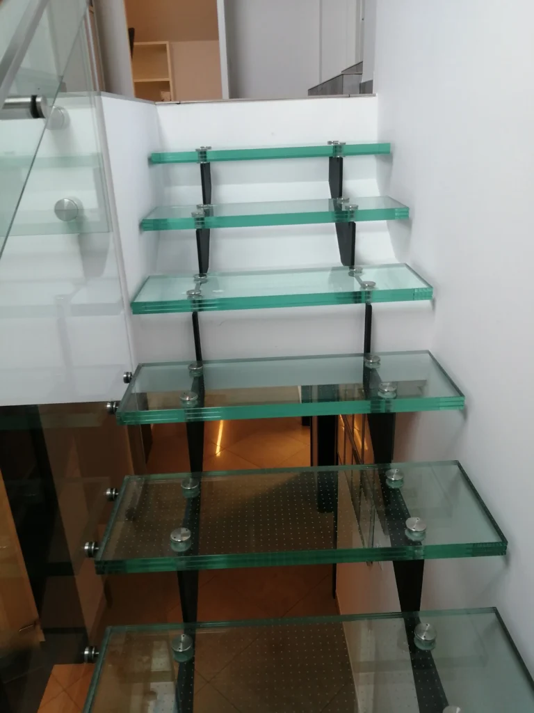 Glass stairs