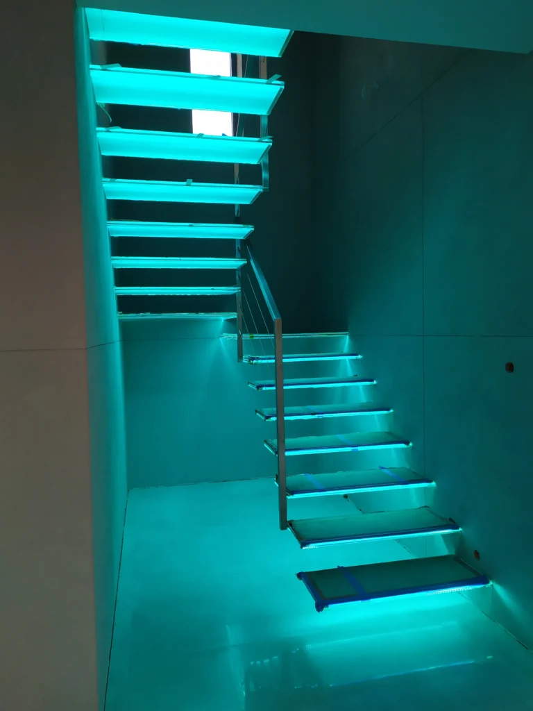 Glass stairs