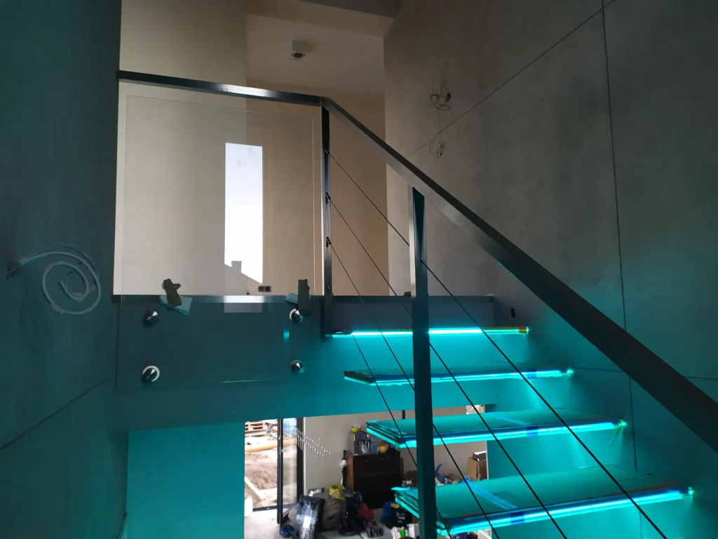 Glass stairs
